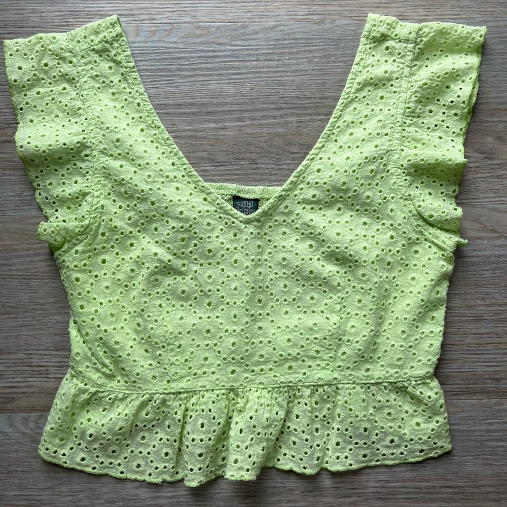 Eyelet Crop Top